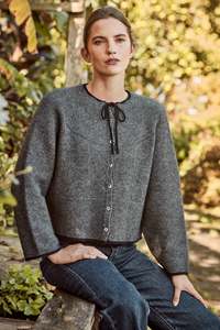 Womens Collection: GARTER STITCH CARDIGAN