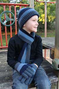 Children Babies: CHILD'S STRIPE RIB SCARF