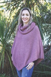 Lothlorian Zinity Cosy Kiwi: COWL NECK PONCHO