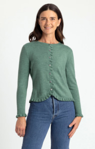 FRILL TRIM CARDIGAN