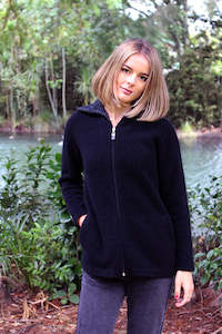 STRIPED COLLARED JACKET WITH POCKETS