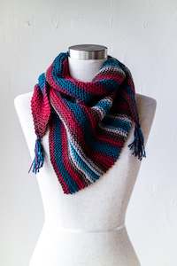 FREE Knitting Pattern Download - Reggae Ombre Tassel Scarf