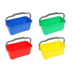 Mopping Equipment Wet: FILTA Window & Flat Mop Bucket 12 L - Blue / Green / Red