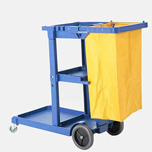 Trolleys And Caddys: Filta Janitor Cart Blue
