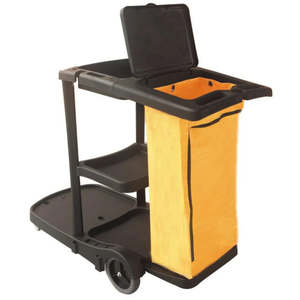 Trolleys And Caddys: Filta Janitor Cart Black