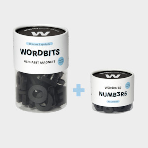 Black: Letter + Number Set in Black