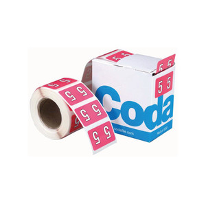Products: Codafile Numeric Labels - 5 (500 Labels) WORK BUDDY
