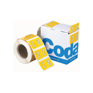 Products: Codafile Numeric Labels - 2 (500 Labels) WORK BUDDY