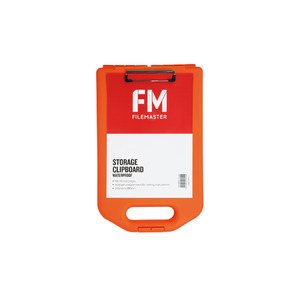 Products: FM Clipboard A4 Storage Weatherproof Orange WORK BUDDY