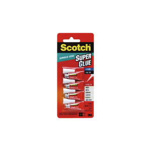 Scotch Super Glue Single-Use AD114, Pack of 4 WORK BUDDY