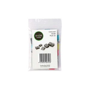 Dixon Paper Clips Clippie Coloured Small 15 Pack WORK BUDDY