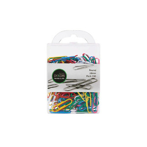 Products: Dixon Paper Clips 28mm Round Coloured Pack 200 WORK BUDDY