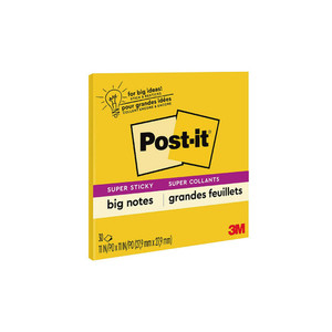 Post-it Super Sticky Big Notes BN11 279x279mm 30 sheet pads WORK BUDDY