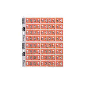 Filecorp Number 4 Label C-EZI, Sheet of 40 WORK BUDDY