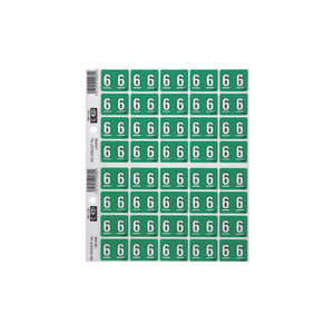 Filecorp Number 6 Label C-EZI, Sheet of 40 WORK BUDDY