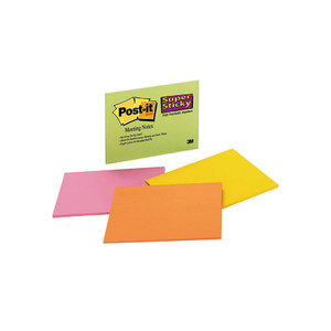Post-it Super Sticky Lined Notes 660-SS 101x152mm Assorted Pad 90 Sheets WORK BUDDY