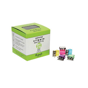 Clippie Paper Clip Slide Small Coloured Box 100 WORK BUDDY