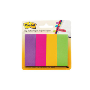 Products: Post-it 671-4AU Page Markers / Flags 23 x 73mm x 4 Colours WORK BUDDY