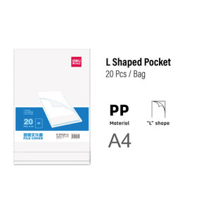 Products: Deli L Shaped Pocket Pack x 20pcs WORK BUDDY
