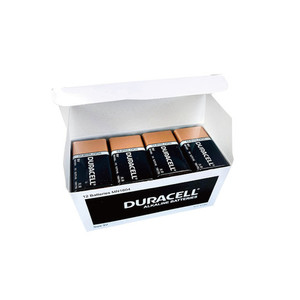 Duracell Coppertop Alkaline 9V Battery, Pack of 12 WORK BUDDY