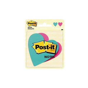 Products: Post-it Heart-Shaped Notes 7350-HRT 76x76mm, Pack of 2 WORK BUDDY