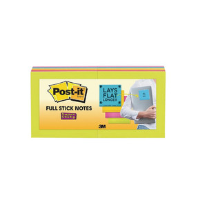 Products: Post-it Super Sticky Full Adhesive Notes F330-12SSAU 76x76mm Rio, Pack of 12 WORK BUDDY