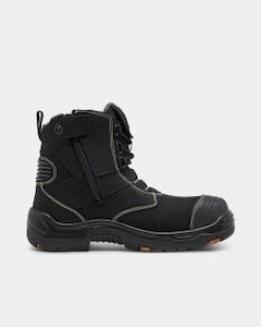 King Gee Bennu Pro 6 Zip Sided Safety Boot - Black