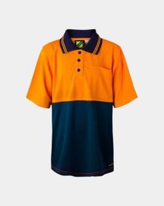 WorkCraft Kids' Hi Vis Two Tone Short Sleeve Polo