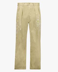 Trousers: French Pleated Trousers - Paint