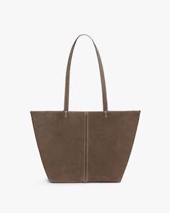 Bags: Small Daily Leather Tote - Suede