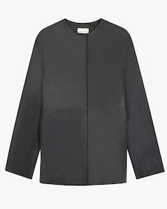 Womens Coats: Atalia Leather Coat