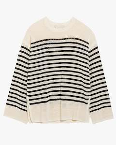 Candabelle Crochet Stripe Sweater