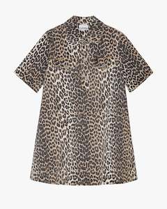Womens Summer Edit: Leopard Print Denim Mini Dress