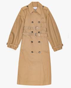Bonded Cotton Trench Coat