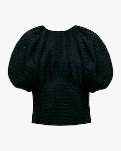 Orr: Embossed Ruched Blouse