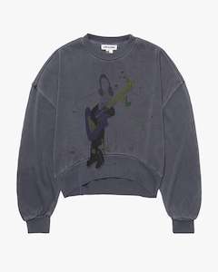 Low Classic: Washed Rockstar Cat Sweatshirt