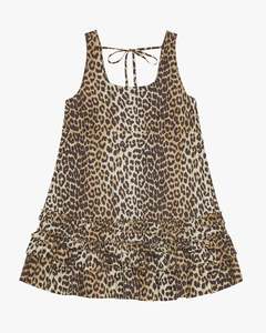 Party Dresses: Printed Cotton Poplin Mini Dress