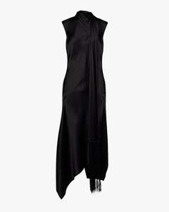 Soft Satin Scarf Dress