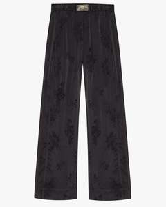 Autumn: Fluid Satin Jacquard Elasticated Pants