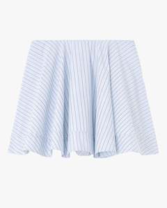Stripe Cotton Mini Circle Skirt