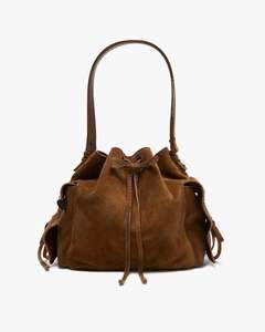 Multipocket Suede Bucket Bag