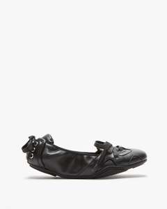 Lace-Up Leather Ballerina