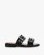 Feminine Buckle Two Strap Sandal - Naplack