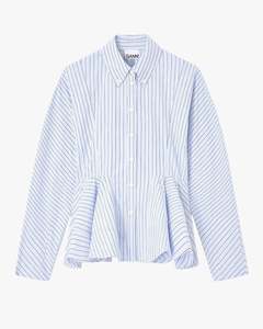 Black Friday: Stripe Cotton Peplum Shirt