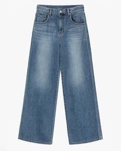 Womens Jeans: Wide Washed Denim