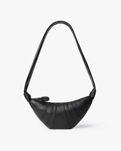 Womens Bags: Small Croissant Bag - Grained Leather