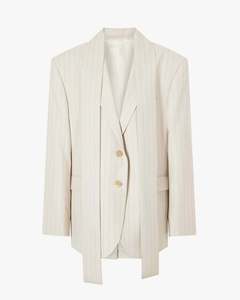 Womens Suits Sets: Wool Pinstripe Jacket