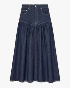 Stretch Denim Long Skirt