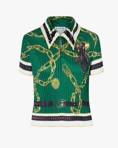 Pleated Printed Blouse