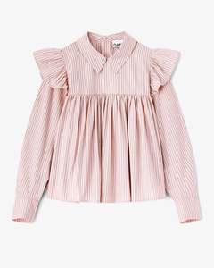 New To Sale: Oxford Stripe Frill Blouse